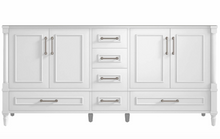 Atlanta 71.5 inch Double Bathroom Vanity in White- Cabinet Only Atlanta Vanity & Bathworks
