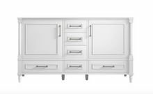 Atlanta 59.5 inch Double Bathroom Vanity in White- Cabinet Only Atlanta Vanity & Bathworks