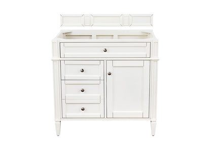 Renovate for Less Atlanta Brittany 36" Single Vanity in Bright White, w/ 3 CM Tajnar Eclos Top
