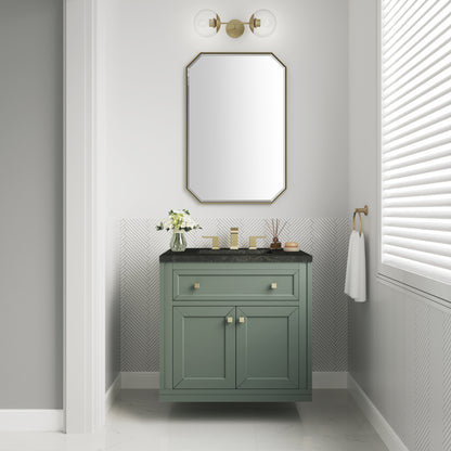 Renovate for Less Atlanta Chicago 30" Single Vanity, Smokey Celadon, w/ 3 CM Phantome Eclos Top