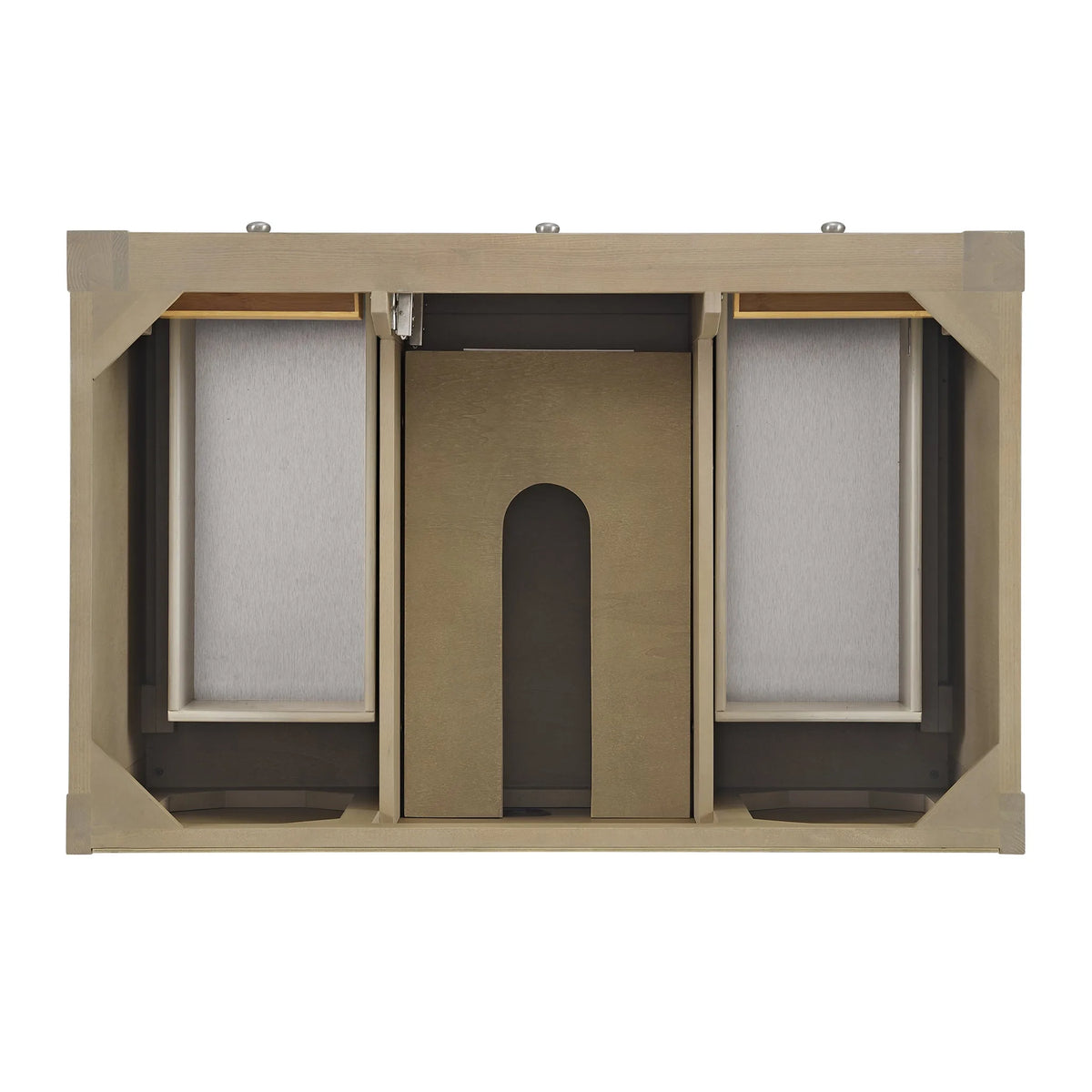Breckenridge 36" Single Vanity, Whitewashed Oak w/ 3 CM Charcoal Soapstone Silestone Top