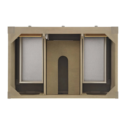 Breckenridge 36" Single Vanity, Whitewashed Oak w/ 3 CM Charcoal Soapstone Silestone Top