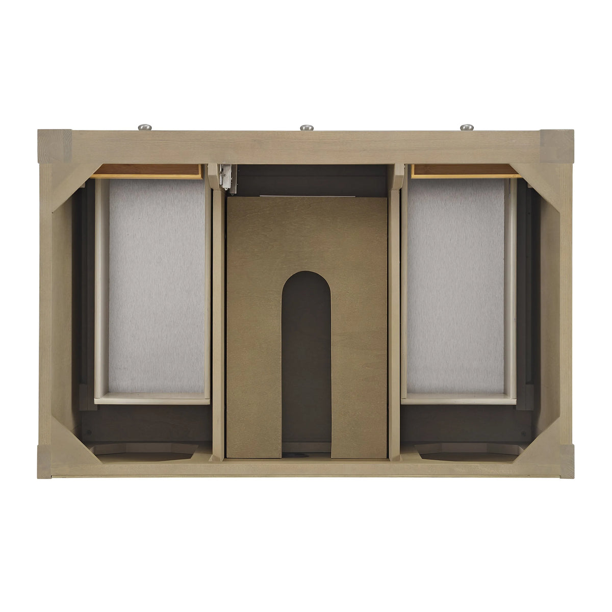 Breckenridge 36" Single Vanity, Whitewashed Oak, w/ 3 CM Siberian Silestone Top