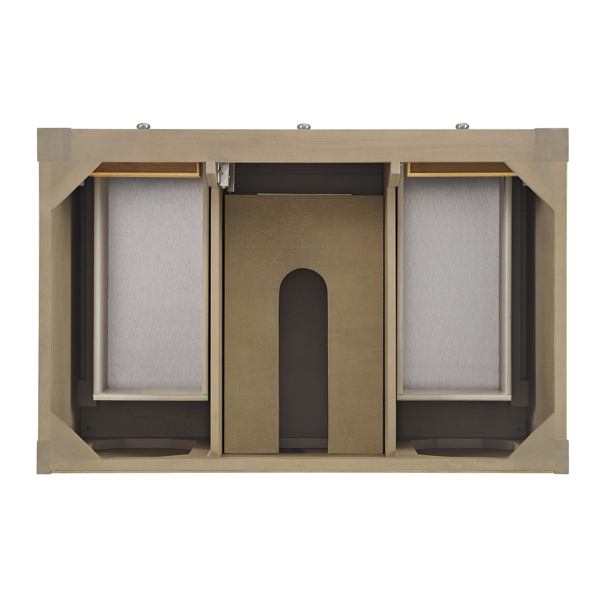 Renovate for Less Atlanta Breckenridge 36" Single Vanity, Whitewashed Oak w/ 3 CM Lime Delight Silestone Top