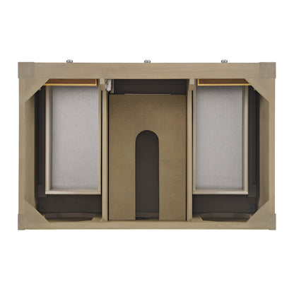 Renovate for Less Atlanta Breckenridge 36" Single Vanity, Whitewashed Oak w/ 3 CM Lime Delight Silestone Top