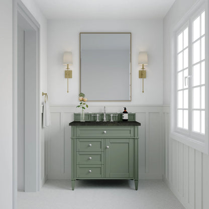 Brittany 36" Single Vanity, Smokey Celadon, w/ 3 CM Phantome Eclos Top