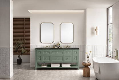 Renovate for Less Atlanta Breckenridge 72" Double Vanity, Smokey Celadon, w/ 3 CM Phantome Eclos Top