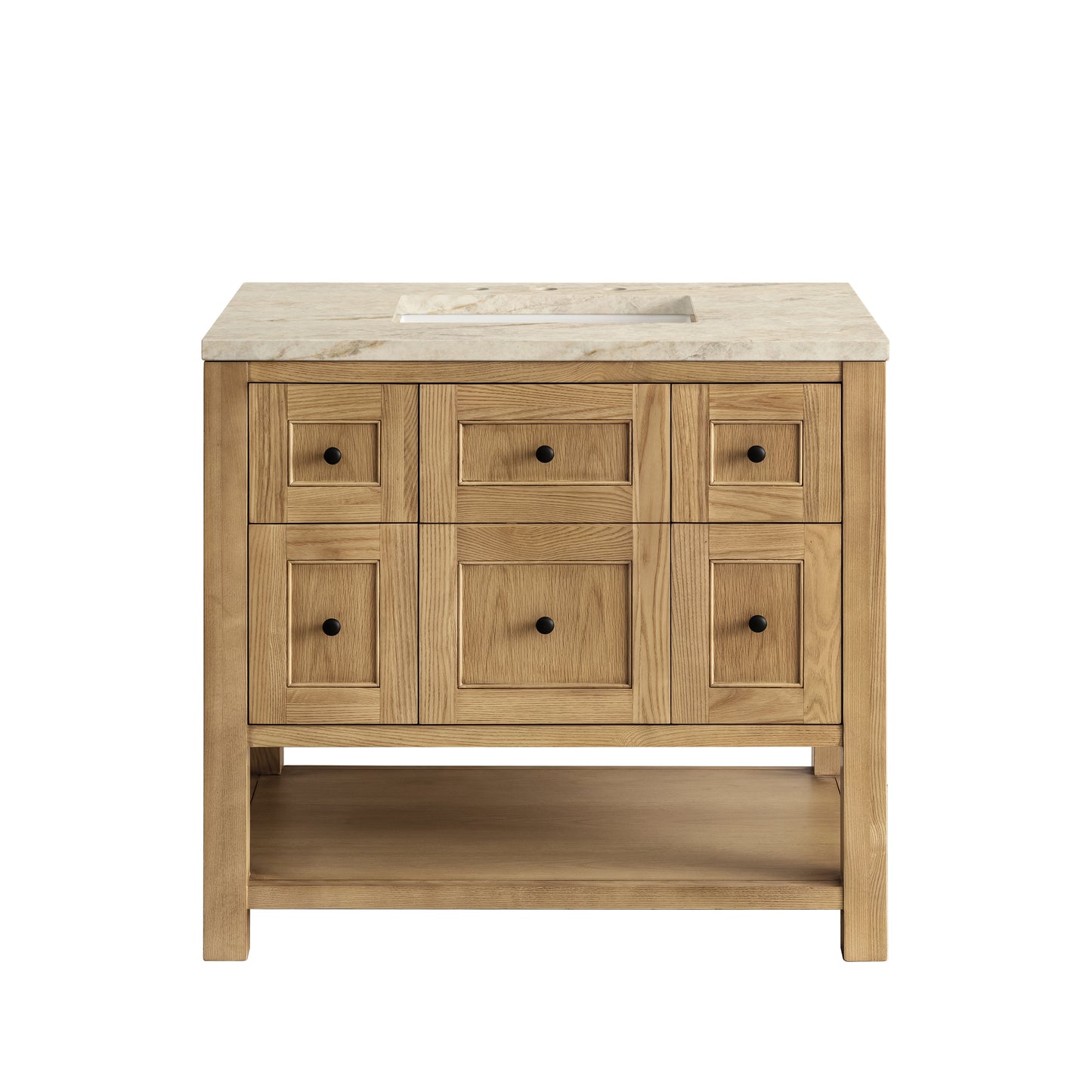 Renovate for Less Atlanta Breckenridge 36" Single Vanity, Light Natural Oak, w/ 3 CM Tajnar Eclos Top