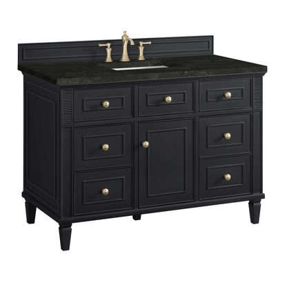 Renovate for Less Atlanta Lorelai 48" Single Vanity, Black Onyx, w/ 3 CM Phantome Eclos Top