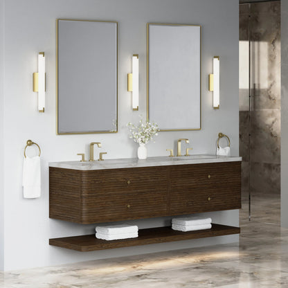 Allamari 72" Double Vanity, Sable w/ 3 CM Victorian Silver Silestone Top