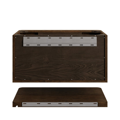 Renovate for Less Atlanta Allamari 36" Single Vanity, Sable w/ 3 CM Phantome Eclos Top