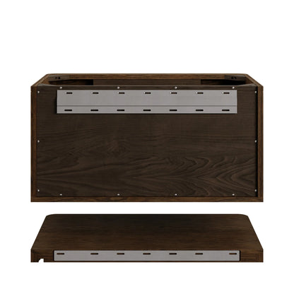 Allamari 36" Single Vanity, Sable w/ 3 CM White Zeus Silestone Top