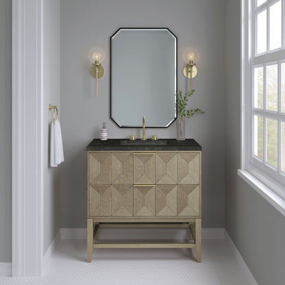 Renovate for Less Atlanta Emmeline 36" Single Vanity, Pebble Oak, w/ 3 CM Phantome Eclos Top