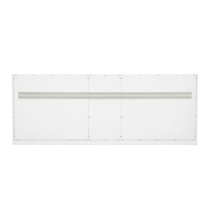Renovate for Less Atlanta Chicago 72" Double Vanity, Glossy White, w/ 3 CM Siberian Silestone Top