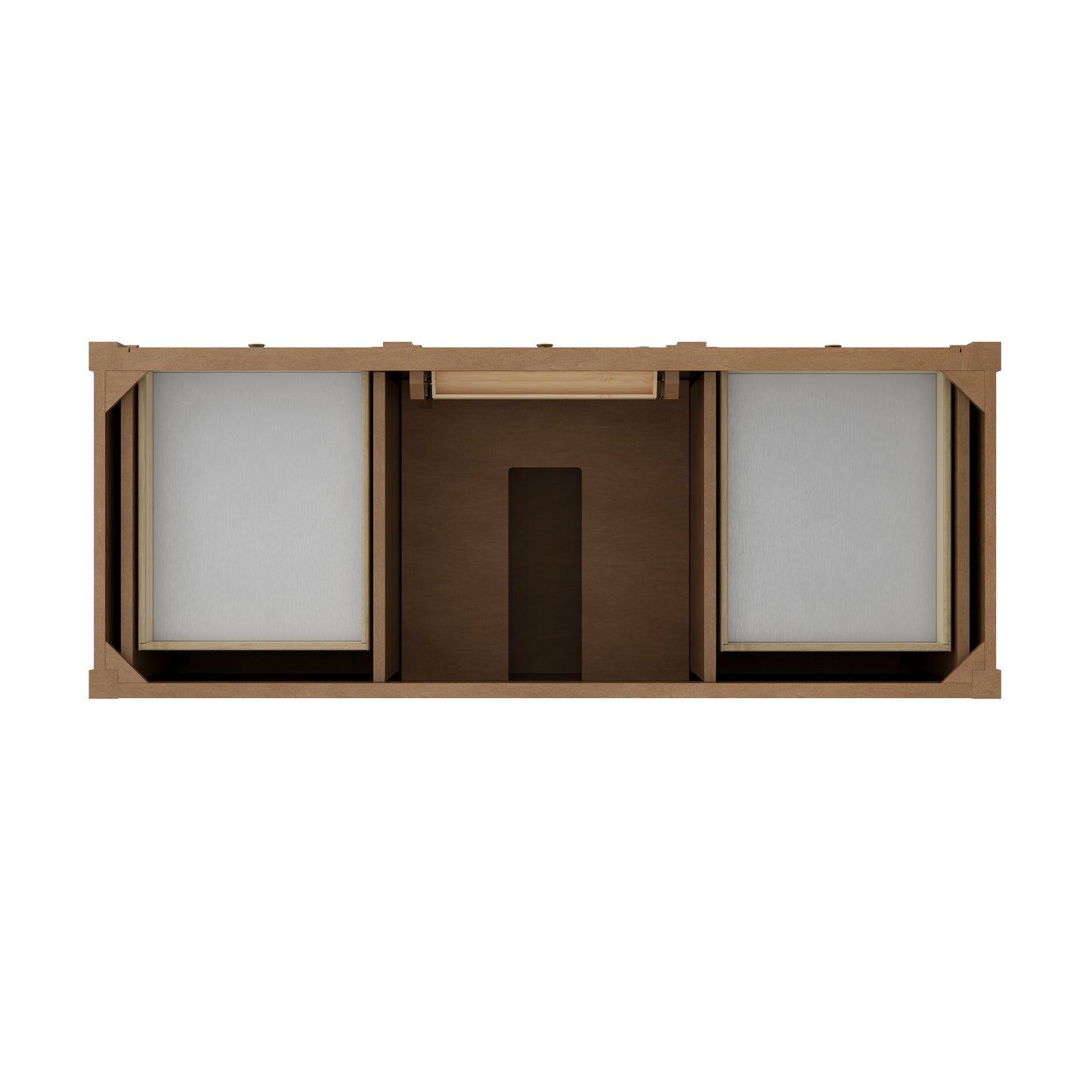 Renovate for Less Atlanta Brittany 60" Single Vanity, Pecan w/ 3 CM Phantome Eclos Top