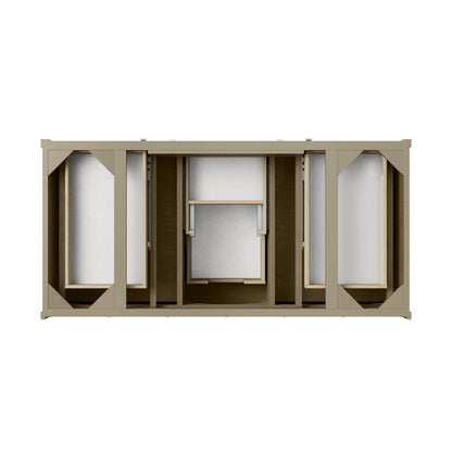 Chicago 48" Single Vanity, Walnut Whisper, w/ 3 CM Ethereal Noctis Silestone® Top w/FreePower Wireless Charger