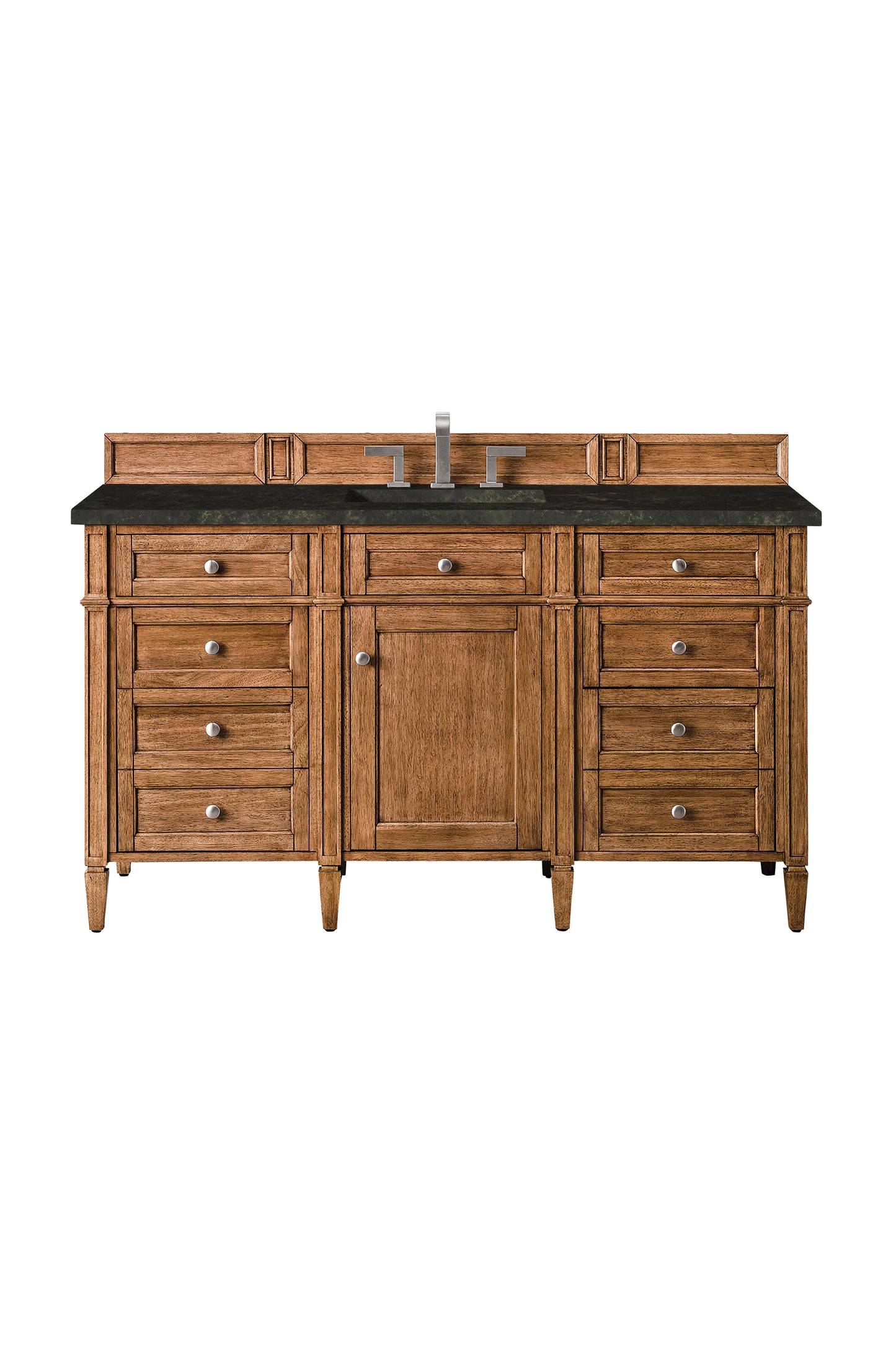 Renovate for Less Atlanta Brittany 60" Single Vanity, Saddle Brown, w/ 3 CM Phantome Eclos Top