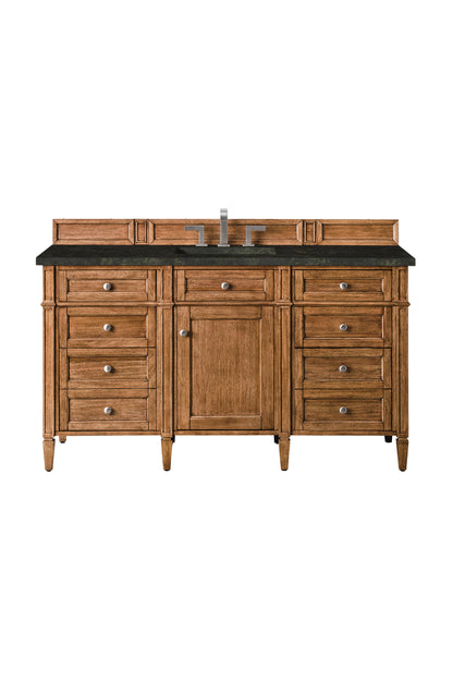Renovate for Less Atlanta Brittany 60" Single Vanity, Saddle Brown, w/ 3 CM Phantome Eclos Top