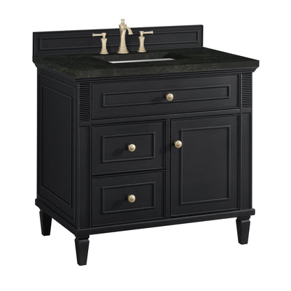 Renovate for Less Atlanta Lorelai 36" Single Vanity, Black Onyx, w/ 3 CM Phantome Eclos Top
