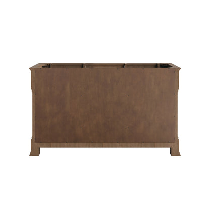 Brookfield 60" Double Vanity, Pecan