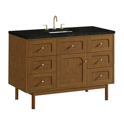Renovate for Less Atlanta Laurent 48" Single Vanity, Honey Oak w/ 3 CM Phantome Eclos Top