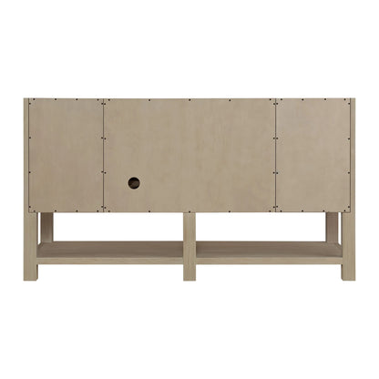 Breckenridge 60" Single Vanity, Whitewashed Oak w/ 3 CM Parisien Bleu Top w/ FreePower Wireless Charger