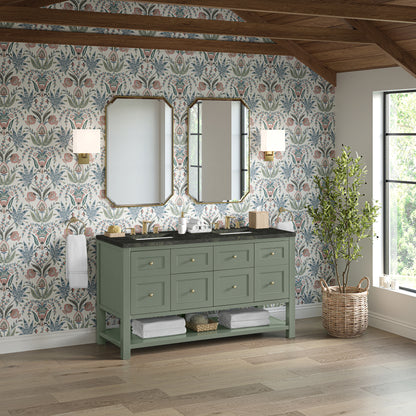 Renovate for Less Atlanta Breckenridge 60" Double Vanity, Smokey Celadon, w/ 3 CM Phantome Eclos Top