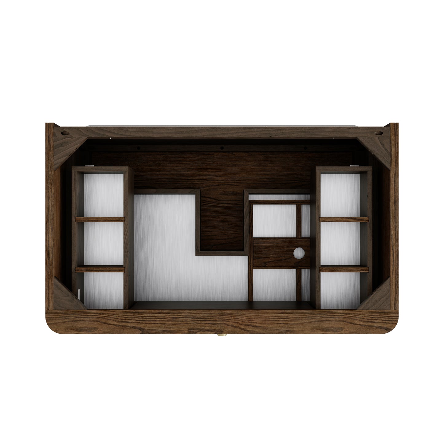 Renovate for Less Atlanta Allamari 36" Single Vanity, Sable w/ 3 CM Siberian Silestone Top