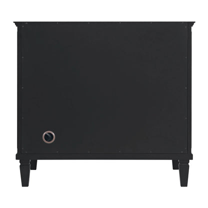 Lorelai 36" Single Vanity, Black Onyx, w/ 3 CM Siberian Silestone Top