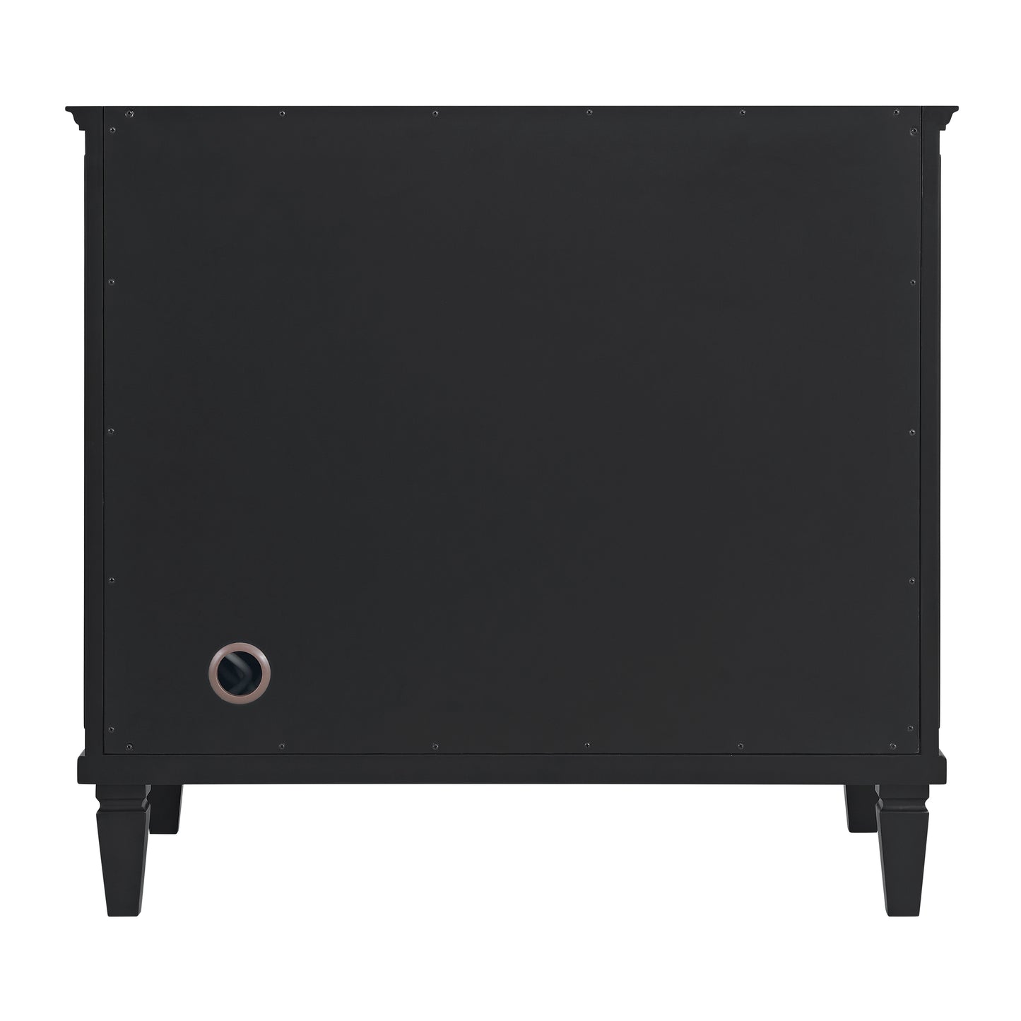 Renovate for Less Atlanta Lorelai 36" Single Vanity, Black Onyx w/ 3 CM Victorian Silver Silestone Top