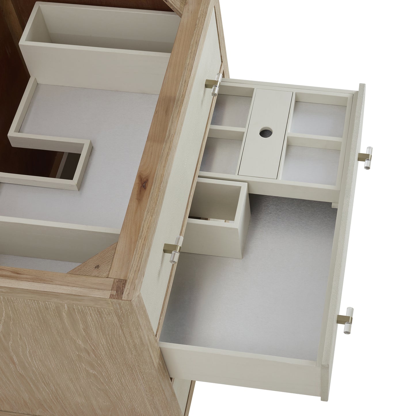 Renovate for Less Atlanta Celeste 36" Single Vanity, Sunwashed Oak with Embossed Shagreen, w/ 3 CM Phantome Eclos Top