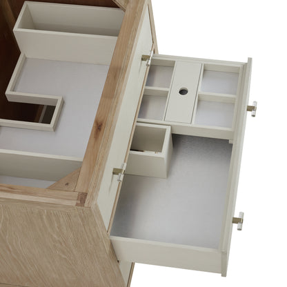 Renovate for Less Atlanta Celeste 36" Single Vanity, Sunwashed Oak with Embossed Shagreen, w/ 3 CM Phantome Eclos Top