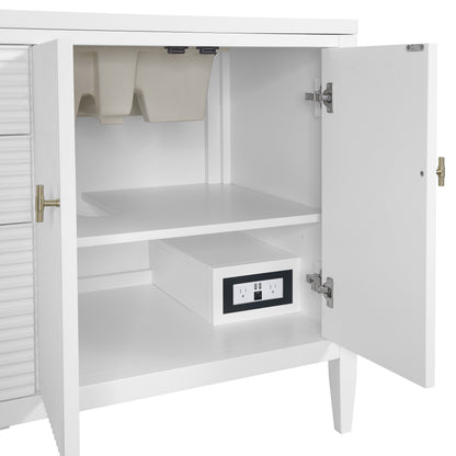 Renovate for Less Atlanta Myrrin 72" Double Vanity, Bright White w/ 3 CM White Zeus Silestone Top