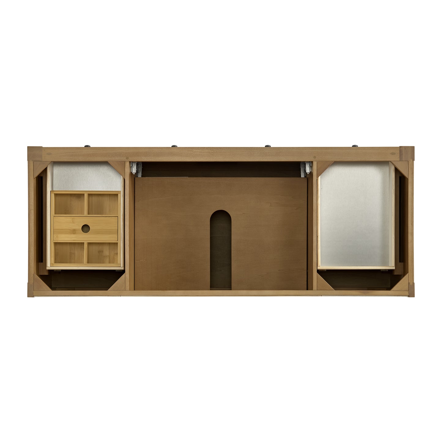 Renovate for Less Atlanta Breckenridge 60" Single Vanity, Light Natural Oak, w/ 3 CM Phantome Eclos Top