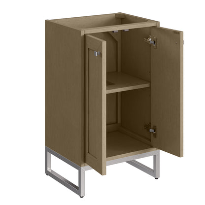 Renovate for Less Atlanta Chianti 20" Single Cabinet, Walnut Whisper, Brushed Nickel