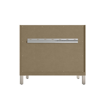 Chicago 36" Single Vanity, Walnut Whisper, w/ 3 CM Tajnar Eclos Top