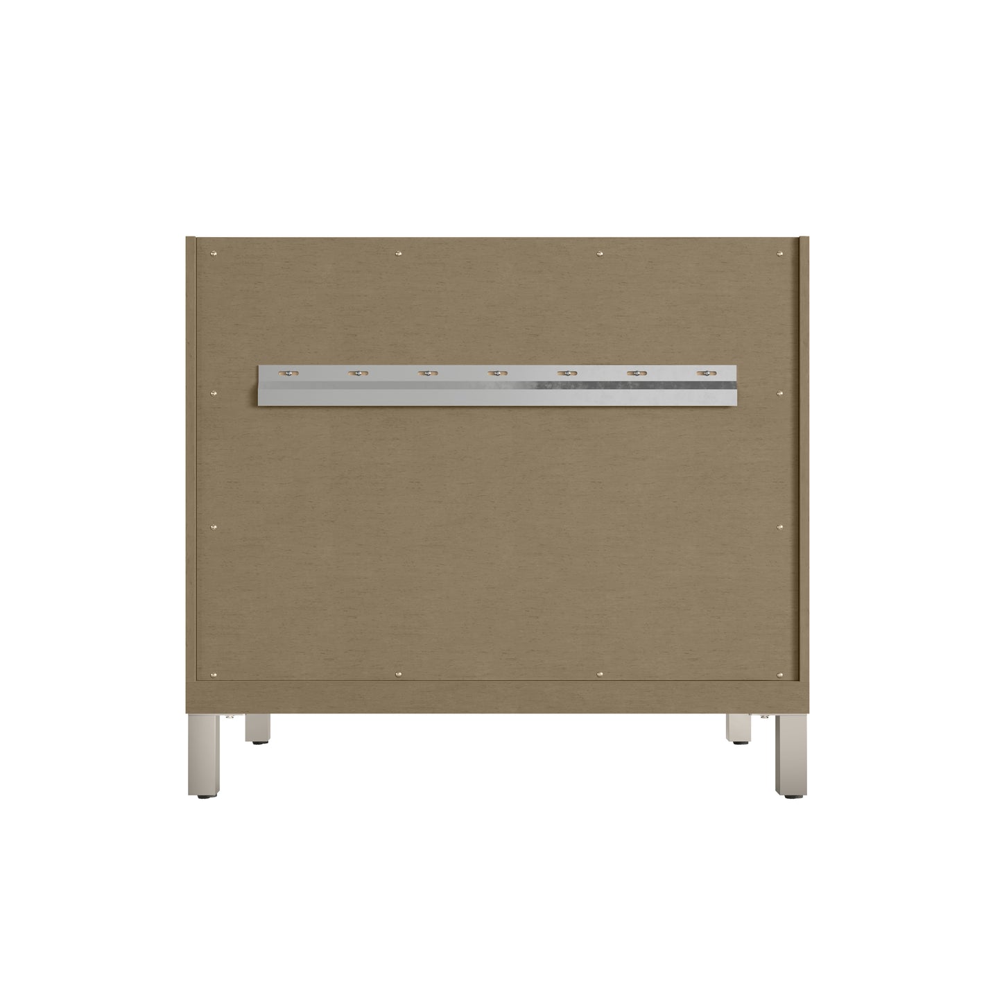 Renovate for Less Atlanta Chicago 36" Single Vanity, Walnut Whisper, w/ 3 CM Tajnar Eclos Top