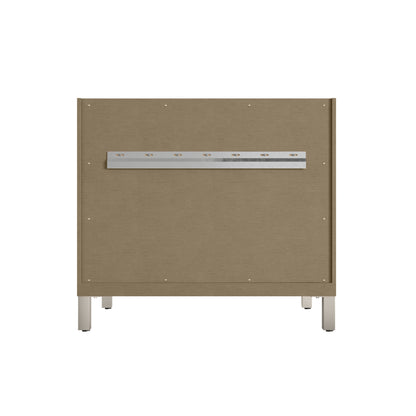 Renovate for Less Atlanta Chicago 36" Single Vanity, Walnut Whisper, w/ 3 CM Tajnar Eclos Top