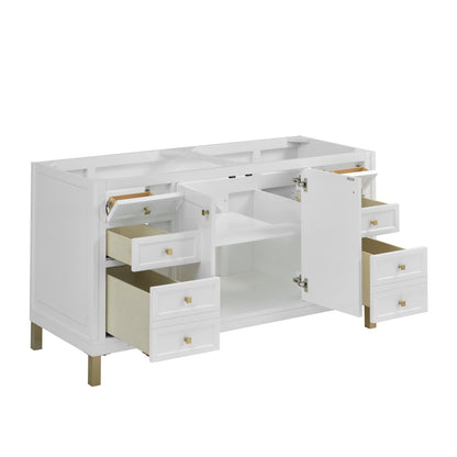 Renovate for Less Atlanta Chicago 60" Double Vanity, Glossy White