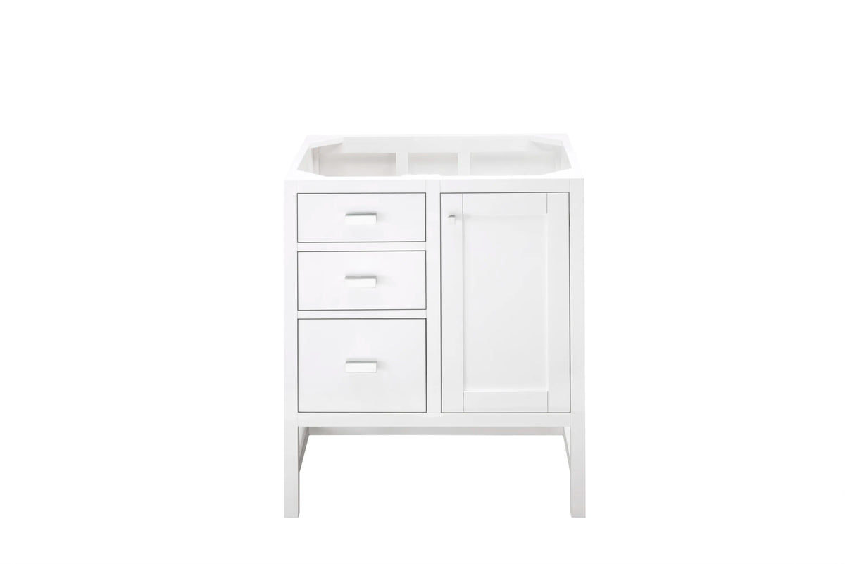 Addison 30" Single Vanity Cabinet, Glossy White