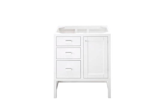 Addison 30" Single Vanity Cabinet, Glossy White