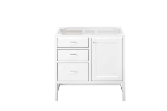 Addison 36" Single Vanity Cabinet, Glossy White