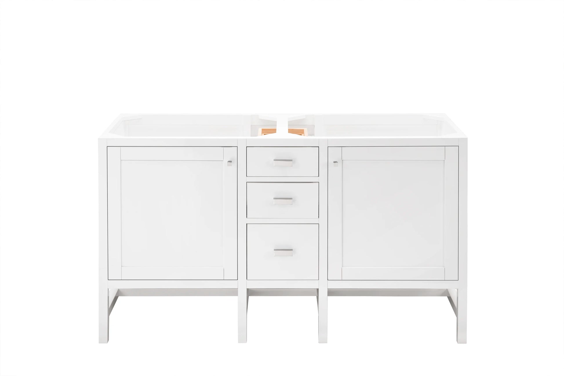 Renovate for Less Atlanta Addison 60" Double Vanity Cabinet, Glossy White