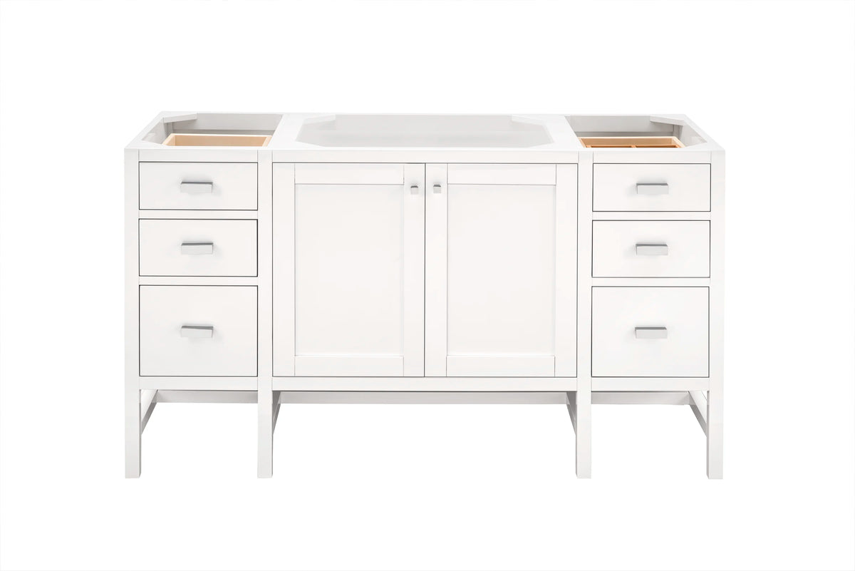 Addison 60" Single Vanity Cabinet, Glossy White