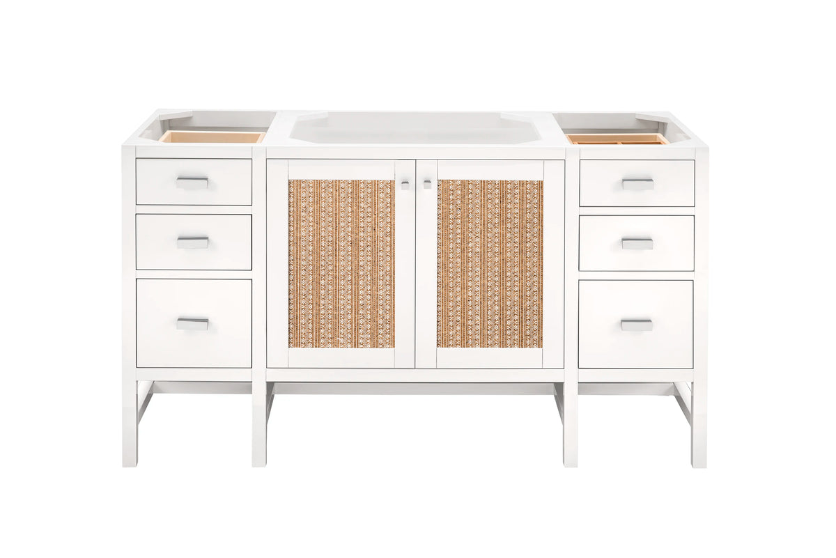 Addison 60" Single Vanity Cabinet, Glossy White, view 2