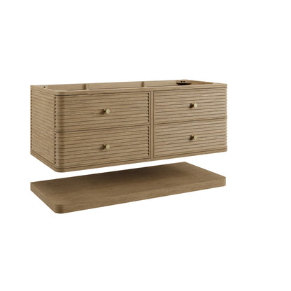 Renovate for Less Atlanta Allamari 48" Single Vanity Cabinet, Dune Mist