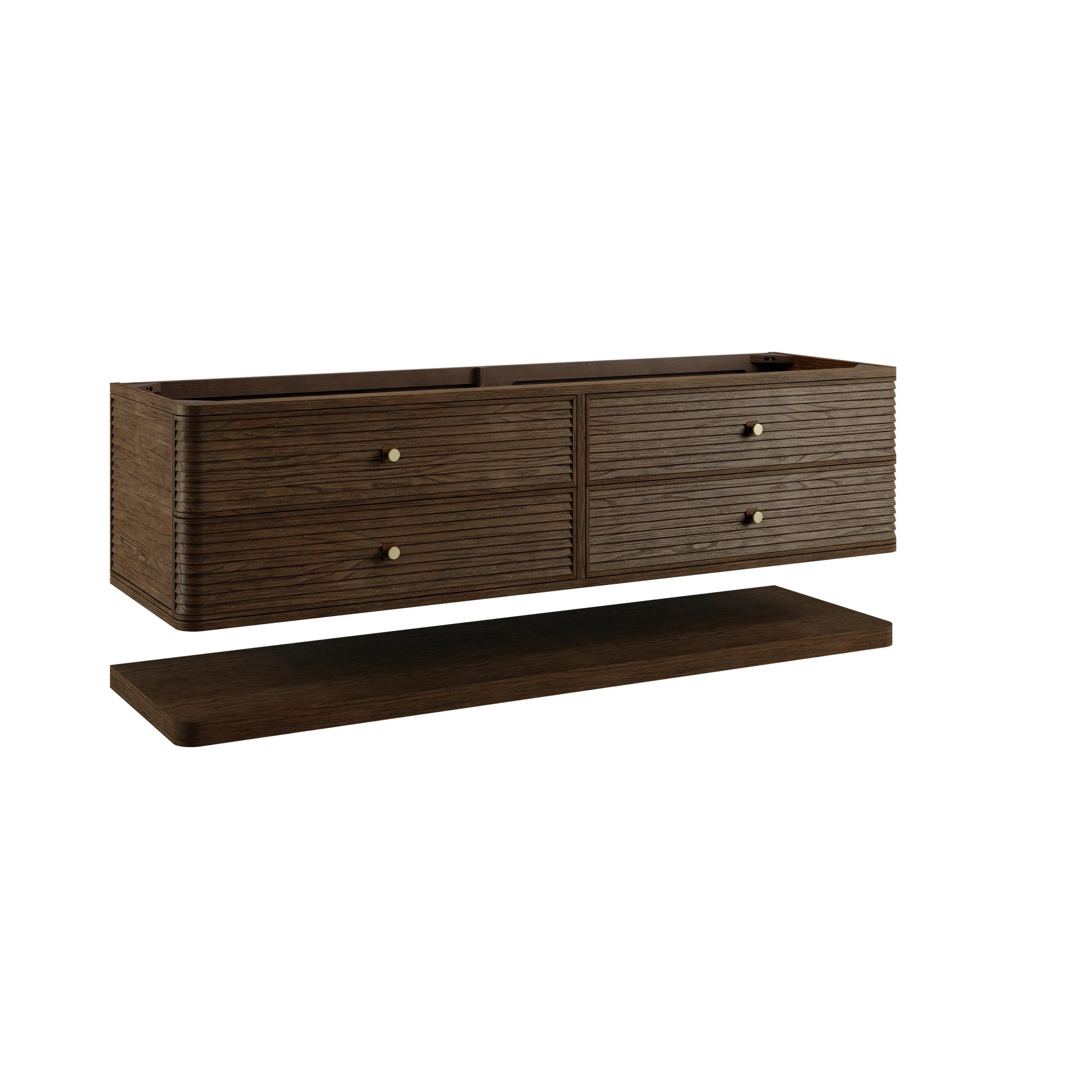 Renovate for Less Atlanta Allamari 72" Double Vanity Cabinet, Sable