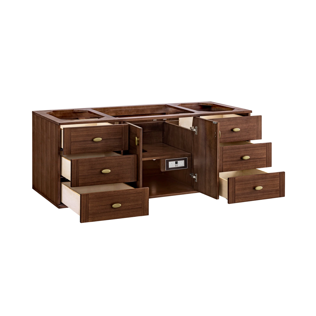 Amberly 60" Single Vanity Cabinet, Mid-Century Walnut, view 5