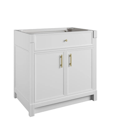 Renovate for Less Atlanta Bellshire 36" Single Vanity Cabinet, Bright White