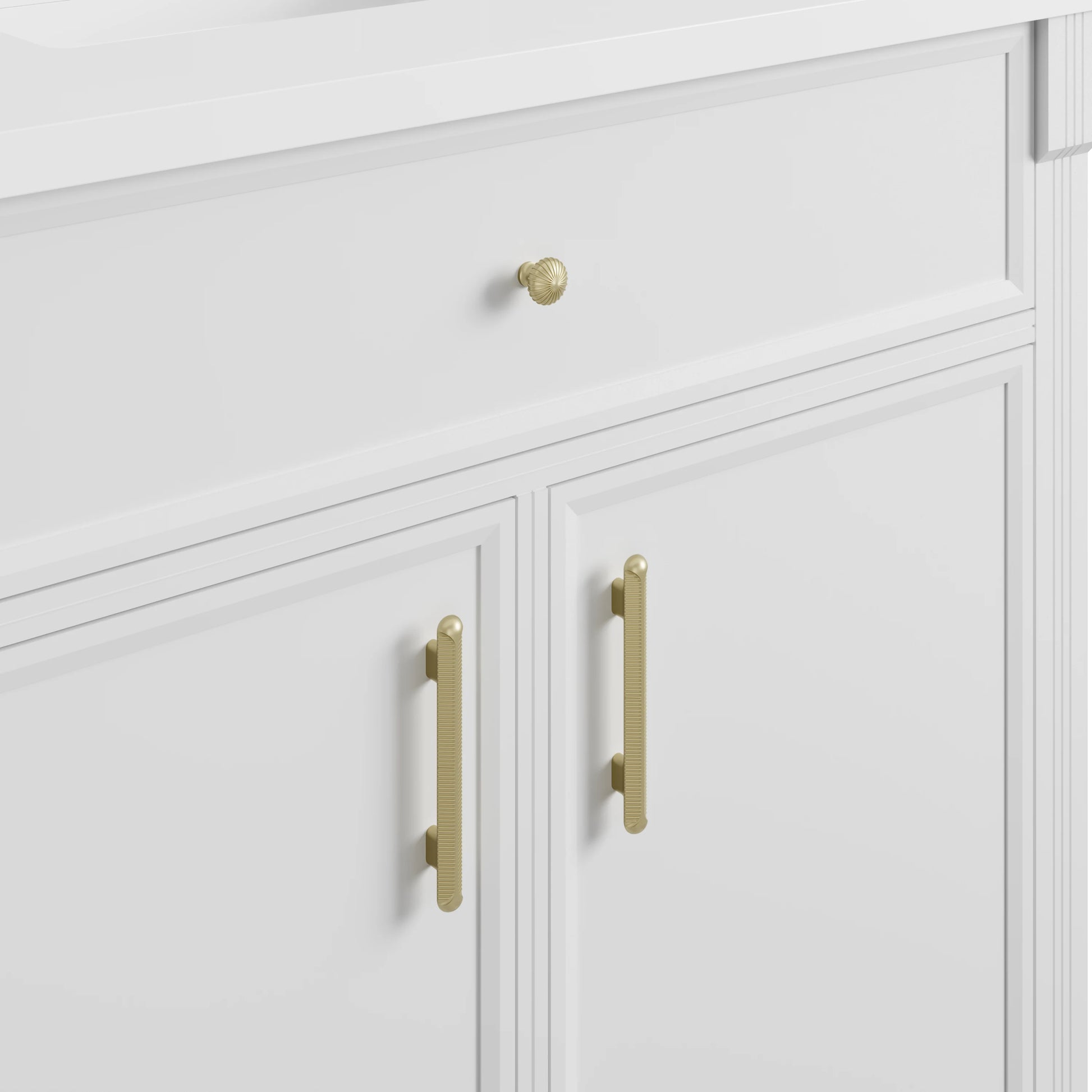 Renovate for Less Atlanta Bellshire 36" Single Vanity Cabinet, Bright White, view 5